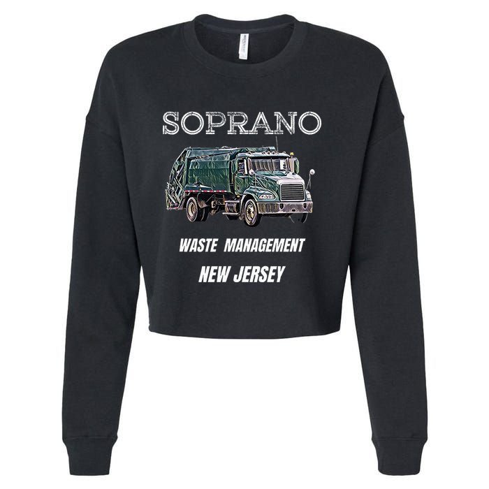 Soprano Garbage Truck Waste Management Cropped Pullover Crew