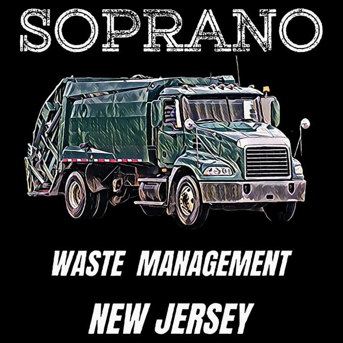 Soprano Garbage Truck Waste Management Cropped Pullover Crew