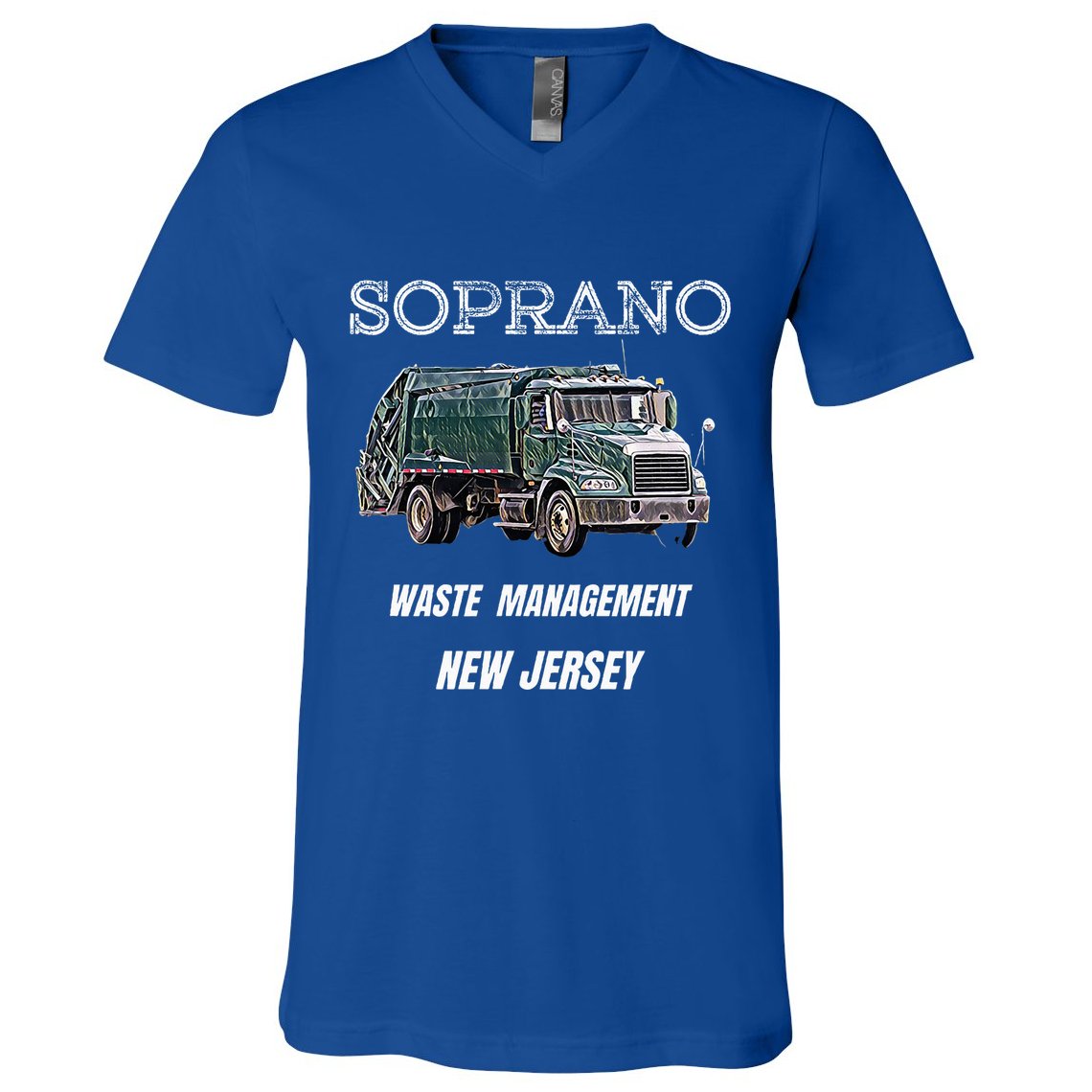 Soprano Garbage Truck Waste Management V-Neck T-Shirt