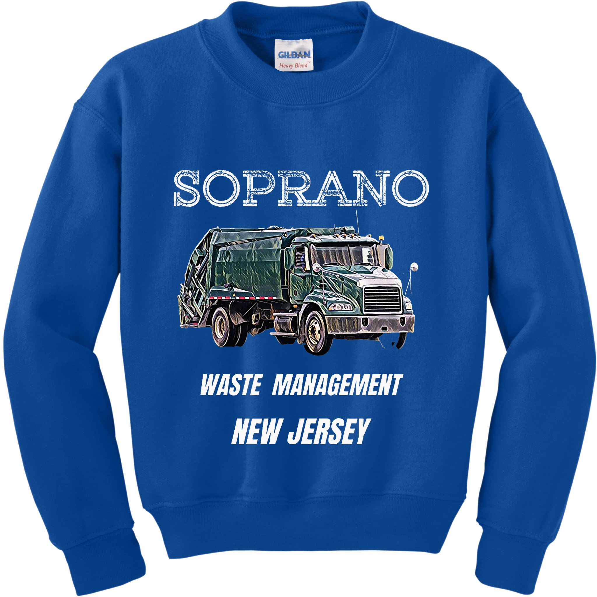 Soprano Garbage Truck Waste Management Kids Sweatshirt