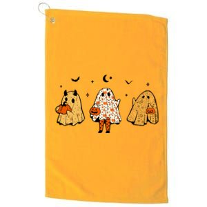 Spooky Ghosts Treat Or Treating Ghost Boo Spooky Squad Gift Platinum Collection Golf Towel