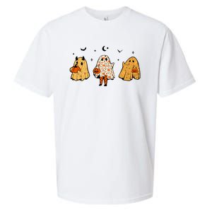 Spooky Ghosts Treat Or Treating Ghost Boo Spooky Squad Gift Sueded Cloud Jersey T-Shirt