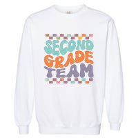 Second Grade Team Teacher Student Back To School 2nd Grade Gift Garment-Dyed Sweatshirt