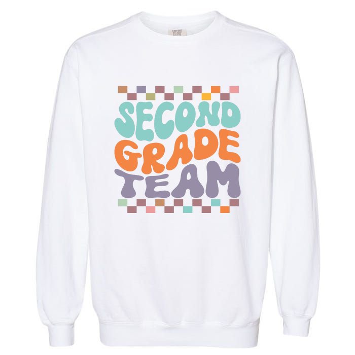 Second Grade Team Teacher Student Back To School 2nd Grade Gift Garment-Dyed Sweatshirt