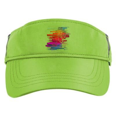 Sunset Glitch Tree Adult Drive Performance Visor