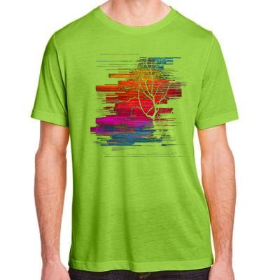 Sunset Glitch Tree Adult ChromaSoft Performance T-Shirt