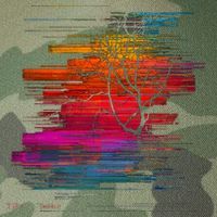 Sunset Glitch Tree Legacy Tie Dye Trucker Hat