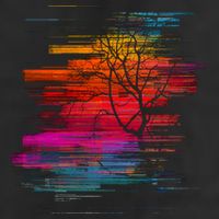 Sunset Glitch Tree 25L Jumbo Tote