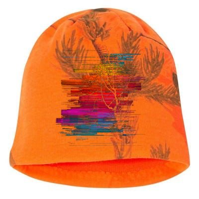 Sunset Glitch Tree Kati - Camo Knit Beanie