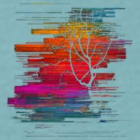 Sunset Glitch Tree Sueded Cloud Jersey T-Shirt