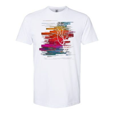 Sunset Glitch Tree Softstyle CVC T-Shirt