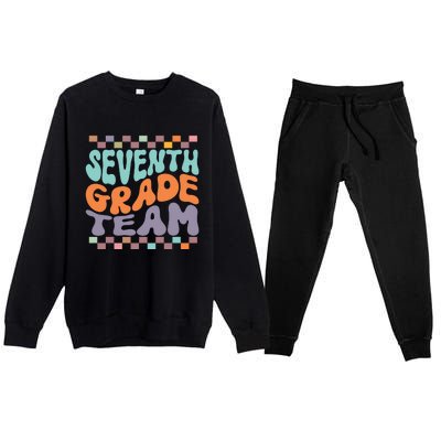 Seventh Grade Team Teacher Student Back To School 7th Grade Gift Premium Crewneck Sweatsuit Set