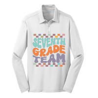 Seventh Grade Team Teacher Student Back To School 7th Grade Gift Silk Touch Performance Long Sleeve Polo