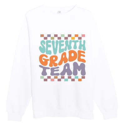 Seventh Grade Team Teacher Student Back To School 7th Grade Gift Premium Crewneck Sweatshirt