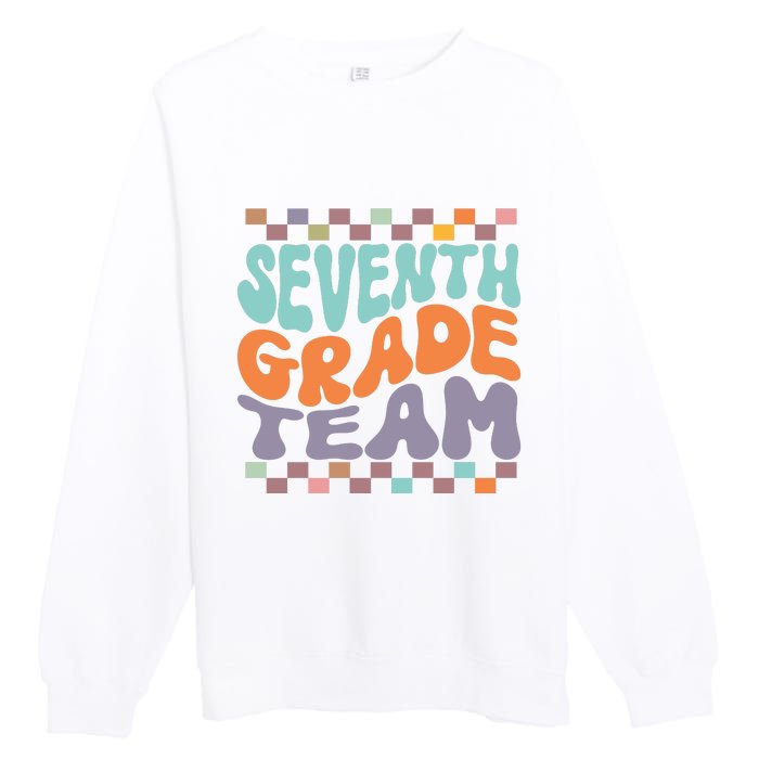 Seventh Grade Team Teacher Student Back To School 7th Grade Gift Premium Crewneck Sweatshirt