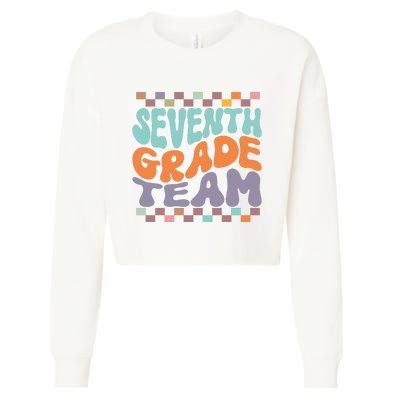 Seventh Grade Team Teacher Student Back To School 7th Grade Gift Cropped Pullover Crew