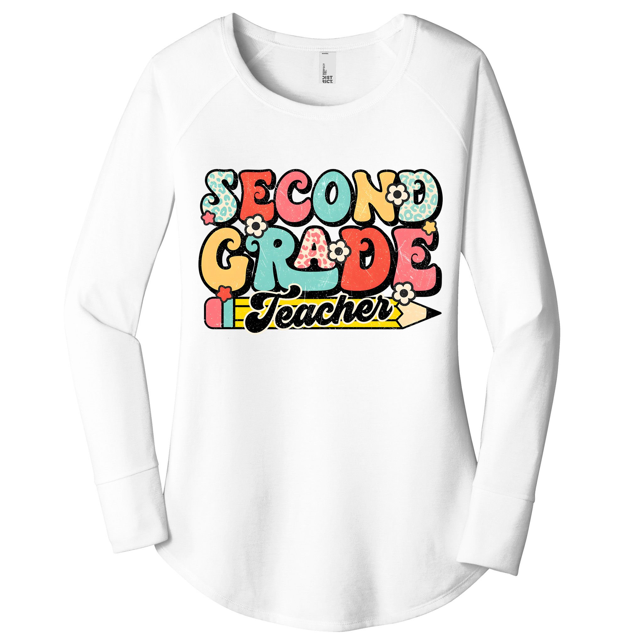 Second Grade Teacher 2nd Grade Teacher Women's Perfect Tri Tunic Long Sleeve Shirt