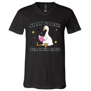 Silly Goose Teacher Club V-Neck T-Shirt