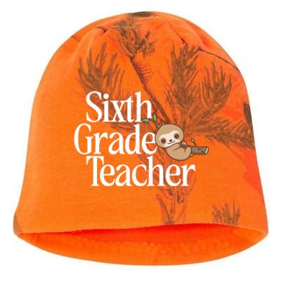 Sixth Grade Teacher Sloth Back To School 6Th Grade Gift Kati - Camo Knit Beanie