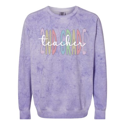 Second Grade Teacher Appreciation 2Nd Grade Teacher Great Gift Colorblast Crewneck Sweatshirt