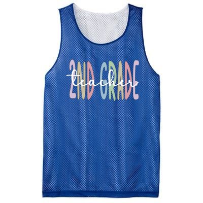 Second Grade Teacher Appreciation 2Nd Grade Teacher Great Gift Mesh Reversible Basketball Jersey Tank