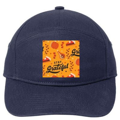 Stay Grateful Thanksgiving Holiday 7-Panel Snapback Hat