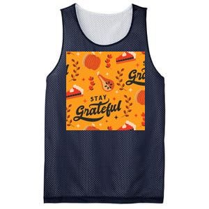 Stay Grateful Thanksgiving Holiday Mesh Reversible Basketball Jersey Tank