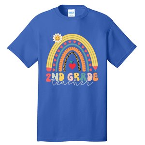 Second Grade Teacher Retro Rainbow Design 2Nd Grade Teaching Gift Tall T-Shirt