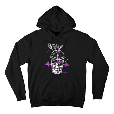 Spookscene Ghos Tea Spooky Boba Emo Goth Alt Purple Hoodie