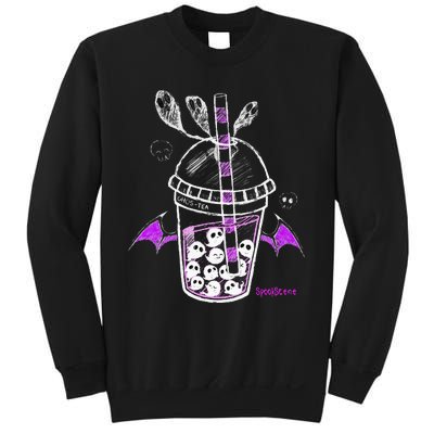 Spookscene Ghos Tea Spooky Boba Emo Goth Alt Purple Sweatshirt