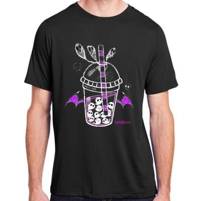 Spookscene Ghos Tea Spooky Boba Emo Goth Alt Purple Adult ChromaSoft Performance T-Shirt