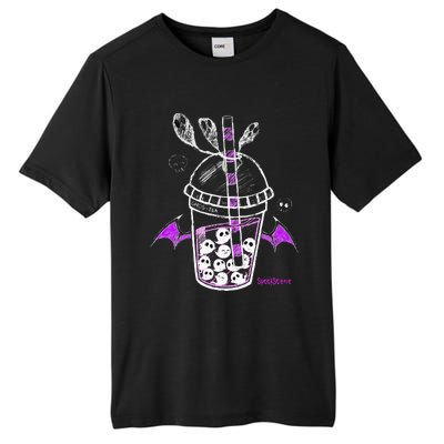 Spookscene Ghos Tea Spooky Boba Emo Goth Alt Purple Tall Fusion ChromaSoft Performance T-Shirt