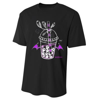 Spookscene Ghos Tea Spooky Boba Emo Goth Alt Purple Performance Sprint T-Shirt