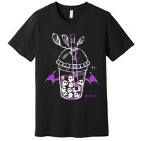 Spookscene Ghos Tea Spooky Boba Emo Goth Alt Purple Premium T-Shirt