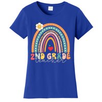 Second Grade Teacher Retro Rainbow Design 2Nd Grade Team Funny Gift Women's T-Shirt