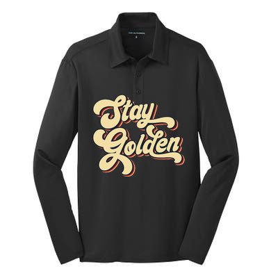 Stay Golden  The Golden Silk Touch Performance Long Sleeve Polo