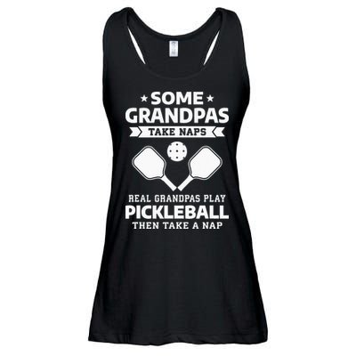 Some Grandpas Take Naps Real Grandpas Play Pickleball Ladies Essential Flowy Tank