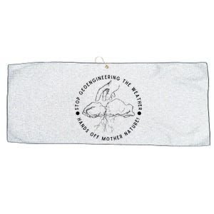 Stop Geoengineering The Weather Antigovernment Large Microfiber Waffle Golf Towel