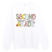 Second Grade Teacher Back To School 2nd Grade Dream Team Premium Crewneck Sweatshirt