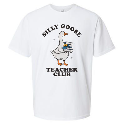 Silly Goose Teacher Club Funny Silly Teacher Sueded Cloud Jersey T-Shirt