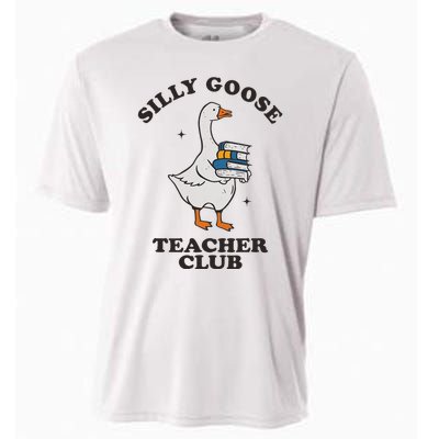 Silly Goose Teacher Club Funny Silly Teacher Cooling Performance Crew T-Shirt