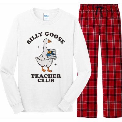 Silly Goose Teacher Club Funny Silly Teacher Long Sleeve Pajama Set