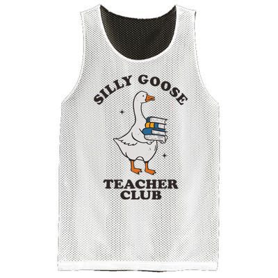 Silly Goose Teacher Club Funny Silly Teacher Mesh Reversible Basketball Jersey Tank