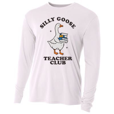 Silly Goose Teacher Club Funny Silly Teacher Cooling Performance Long Sleeve Crew