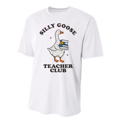 Silly Goose Teacher Club Funny Silly Teacher Performance Sprint T-Shirt