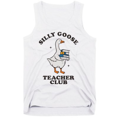 Silly Goose Teacher Club Funny Silly Teacher Tank Top