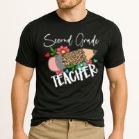Second Grade Teacher Leopard Pencil 2nd Grade Teacher Cooling Performance Crew T-Shirt