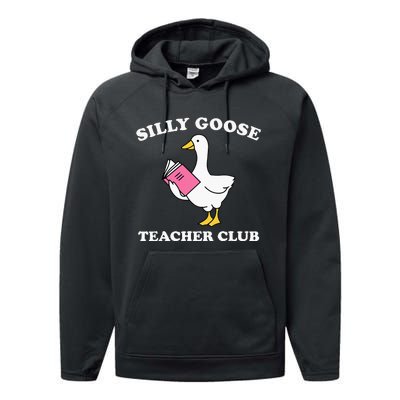 Silly Goose Teacher Club Back To School Teacher Silly Goose Performance Fleece Hoodie