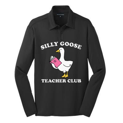 Silly Goose Teacher Club Back To School Teacher Silly Goose Silk Touch Performance Long Sleeve Polo