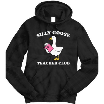 Silly Goose Teacher Club Back To School Teacher Silly Goose Tie Dye Hoodie